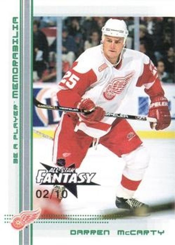 2000 In The Game Be a Player Memorabilia #275 NHL All Star Fantasy Emerald /10