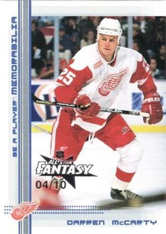 2000 In The Game Be a Player Memorabilia #275 NHL All Star Fantasy Sapphire /10