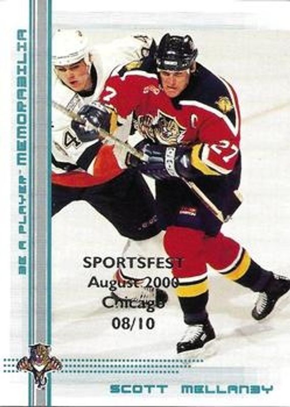 Scott Mellanby 2000 In The Game Be a Player Memorabilia #2 Chicago Sportsfest Blue /10 RAW