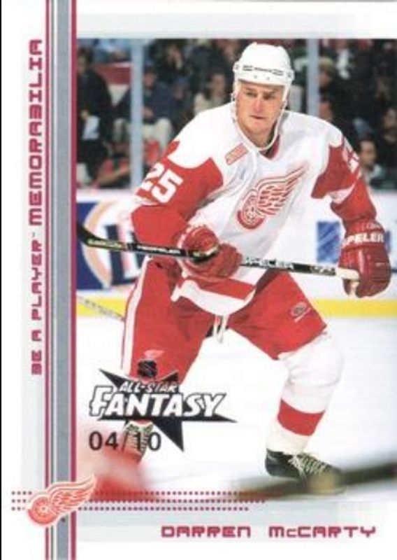 2000 In The Game Be a Player Memorabilia #275 NHL All Star Fantasy Ruby /10