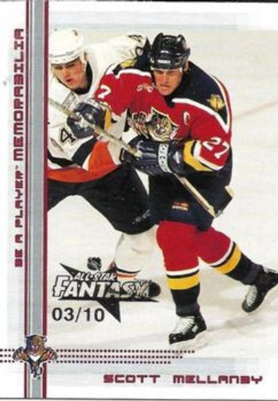 Scott Mellanby 2000 In The Game Be a Player Memorabilia #2 NHL All Star Fantasy Ruby /10 RAW