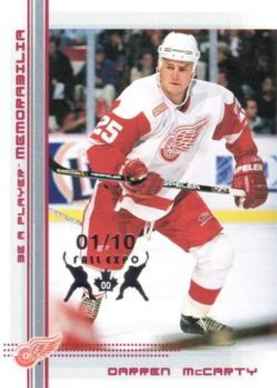 Darren McCarty 2000 In The Game Be a Player Memorabilia #275 Toronto Fall Expo Ruby /10 RAW