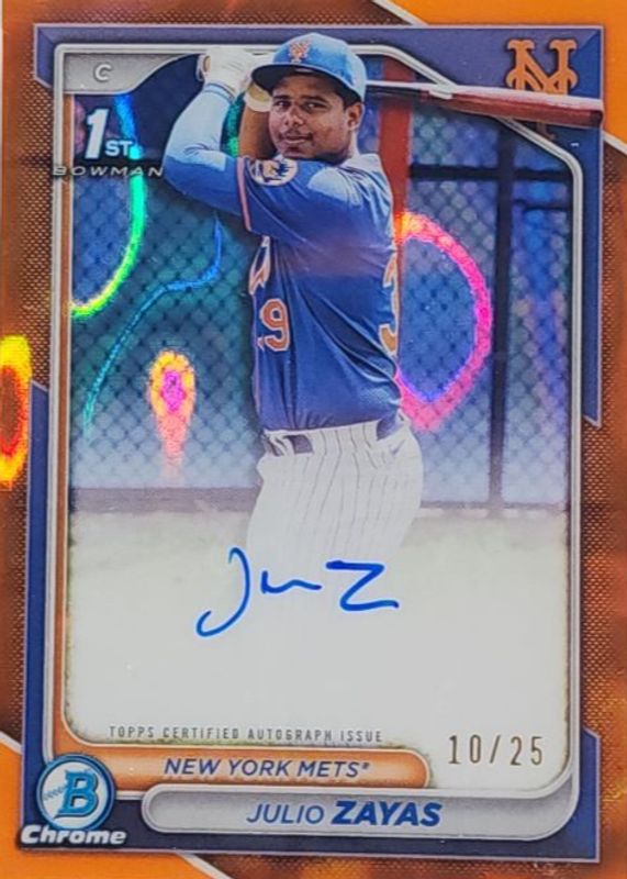 2024 Bowman Chrome #CPA-JZ Prospect Auto - Orange Lava Refractor /25 (1st)