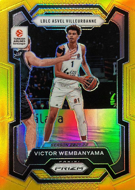 Victor Wembanyama 2023 Prizm EuroLeague #11 Gold /10 Rookie RAW