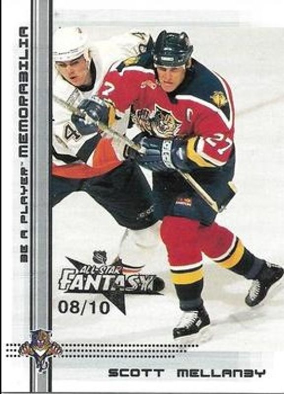 Scott Mellanby 2000 In The Game Be a Player Memorabilia #2 NHL All Star Fantasy Black /10 RAW