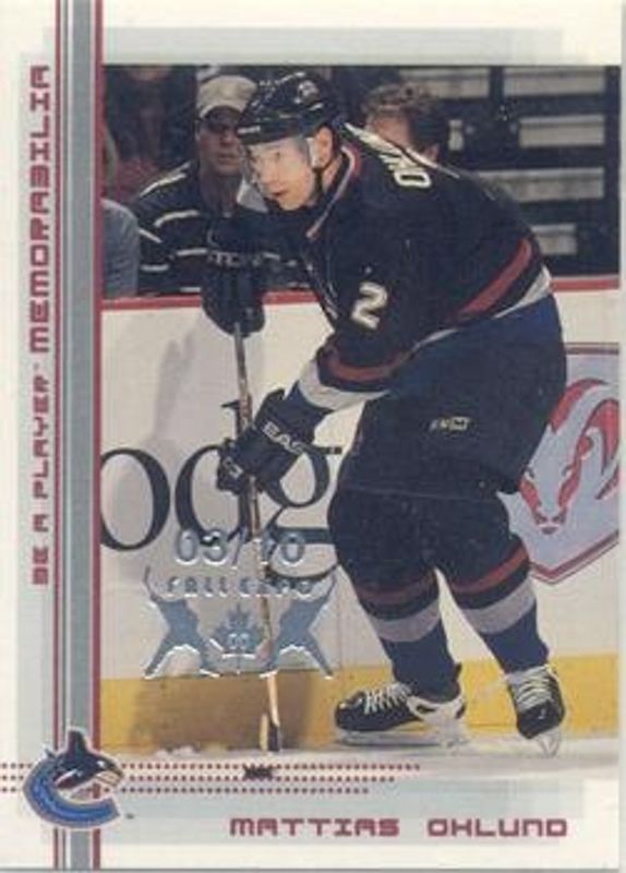 Mattias Ohlund 2000 In The Game Be a Player Memorabilia #329 Toronto Fall Expo Ruby /10 RAW