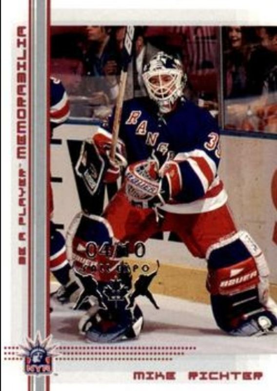 Mike Richter 2000 In The Game Be a Player Memorabilia #52 Toronto Fall Expo Ruby /10 RAW