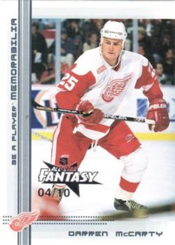 Darren McCarty 2000 In The Game Be a Player Memorabilia #275 NHL All Star Fantasy Black /10 RAW