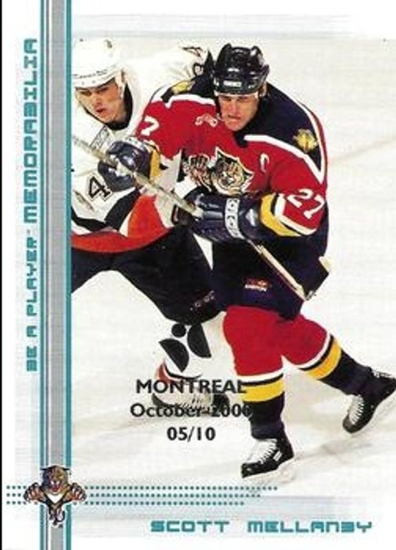 Scott Mellanby 2000 In The Game Be a Player Memorabilia #2 Montreal Olympic Stadium Show Blue /10 RAW