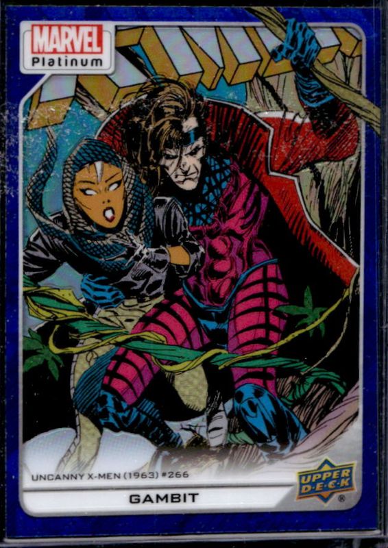 Gambit 2023 Upper Deck Marvel Platinum #120 Blue Rainbow RAW