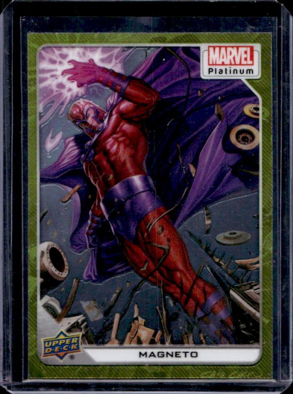 Magneto 2023 Upper Deck Marvel Platinum #63 Yellow Rainbow RAW