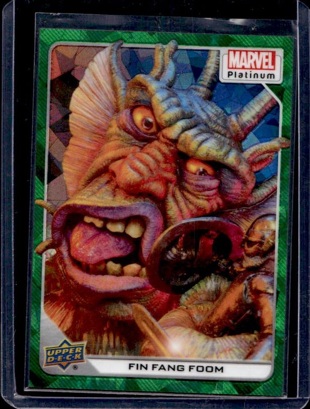 Fin Fang Foom 2023 Upper Deck Marvel Platinum #4 Green Crackle /99 RAW