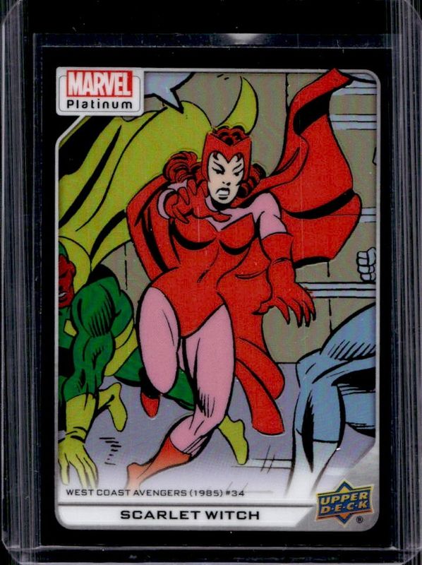 Scarlet Witch 2023 Upper Deck Marvel Platinum #106 Black Rainbow RAW