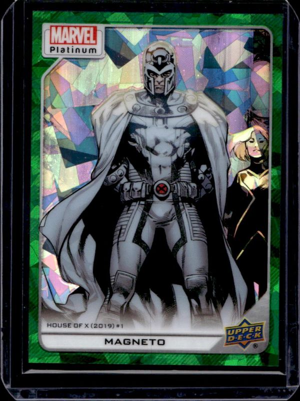 Magneto 2023 Upper Deck Marvel Platinum #164 Green Crackle /99 RAW