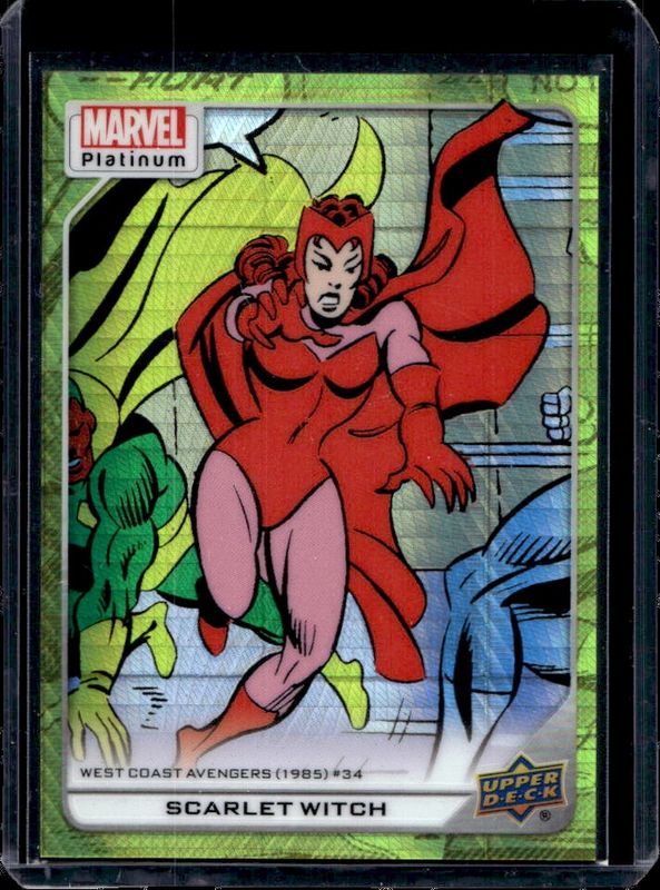 Scarlet Witch 2023 Upper Deck Marvel Platinum #106 Yellow Spotlight /399 RAW