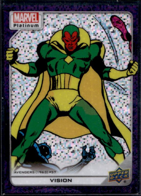 Vision 2023 Upper Deck Marvel Platinum #167 Purple Pixels /35 RAW