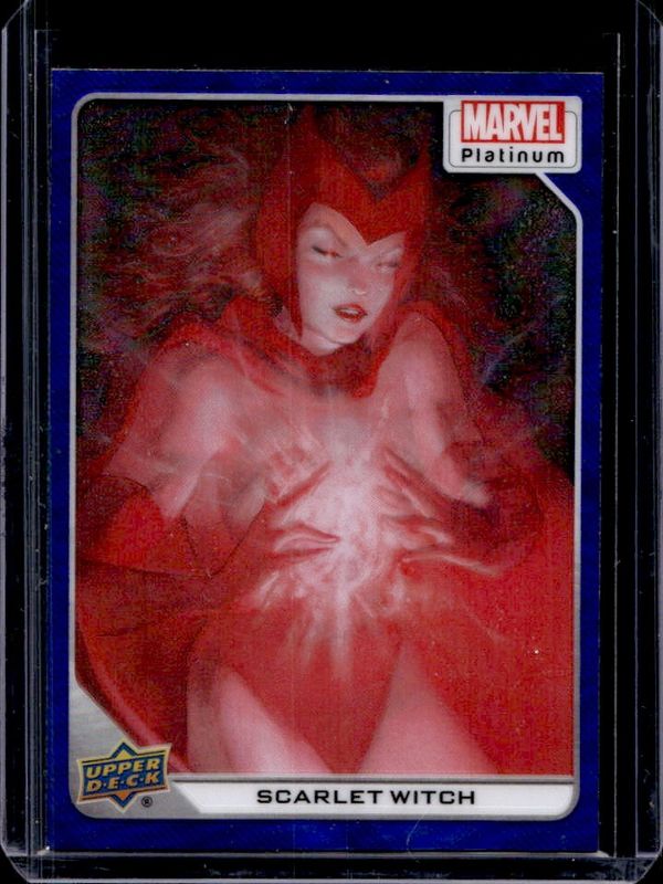 Scarlet Witch 2023 Upper Deck Marvel Platinum #45 Blue Rainbow RAW