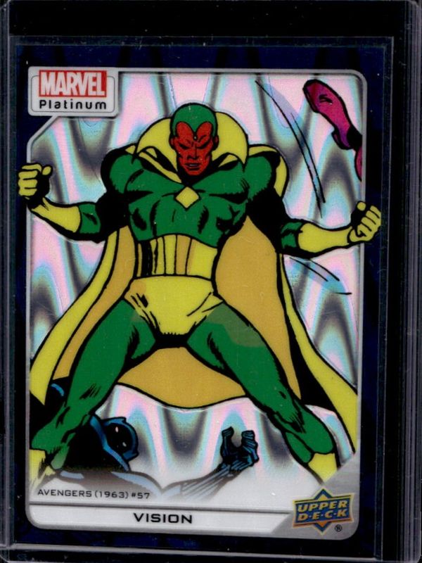 Vision 2023 Upper Deck Marvel Platinum #167 Teal Wave /799 RAW