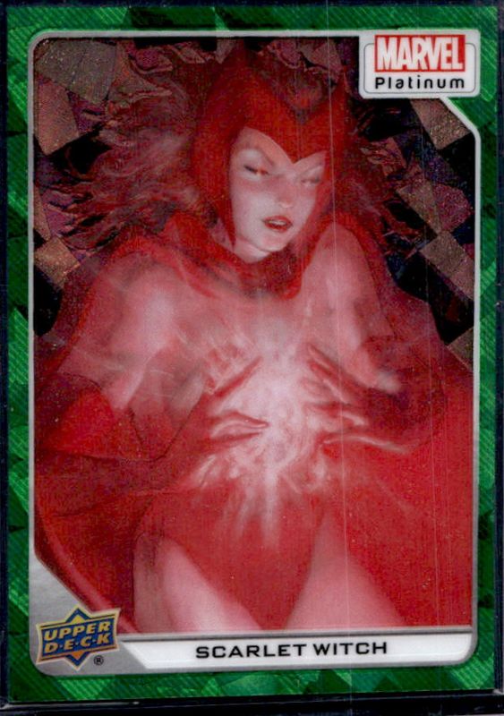Scarlet Witch 2023 Upper Deck Marvel Platinum #45 Green Crackle /99 RAW