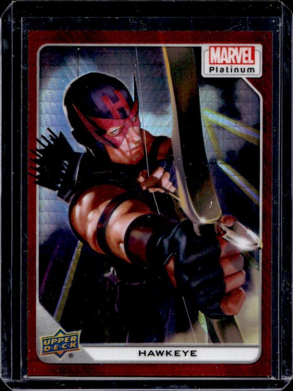 Hawkeye 2023 Upper Deck Marvel Platinum #18 Red Prism /199 RAW