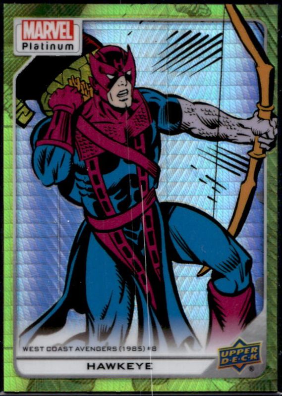 Hawkeye 2023 Upper Deck Marvel Platinum #105 Yellow Spotlight /399 RAW