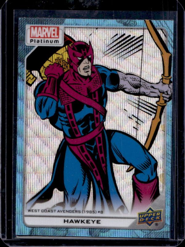 Hawkeye 2023 Upper Deck Marvel Platinum #105 Blue Surge RAW