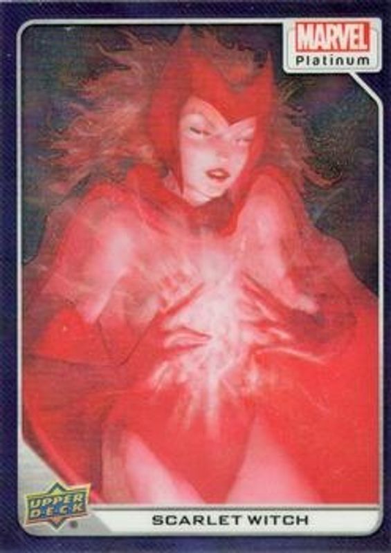 Scarlet Witch 2023 Upper Deck Marvel Platinum #45 Purple Rainbow RAW