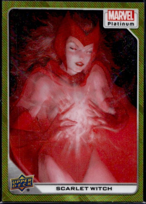 Scarlet Witch 2023 Upper Deck Marvel Platinum #45 Yellow Rainbow RAW