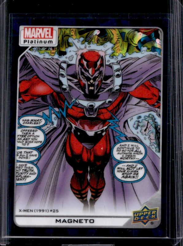 Magneto 2023 Upper Deck Marvel Platinum #181 Teal Wave /799 RAW
