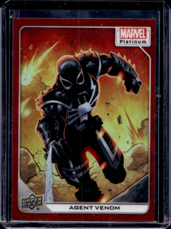 Agent Venom 2023 Upper Deck Marvel Platinum #94 Red Rainbow RAW