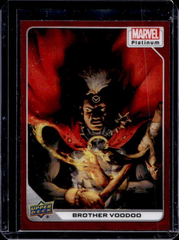 Brother Voodoo 2023 Upper Deck Marvel Platinum #33 Red Rainbow RAW