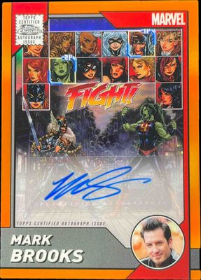 2025 Topps Chrome #AA-MB Marvel Comic Book Artist & Writer Autographs - Orange Refractor /25