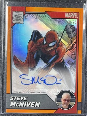 2025 Topps Chrome #AA-SM Marvel Comic Book Artist & Writer Autographs - Orange Refractor /25