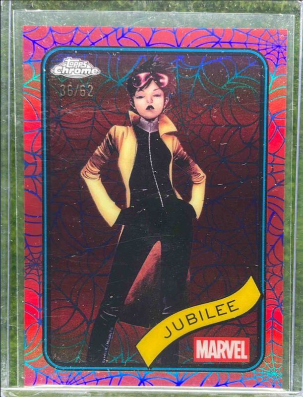 Jubilee 2025 Topps Chrome #131 Blue & Red Spider Web Refractor /62 RAW