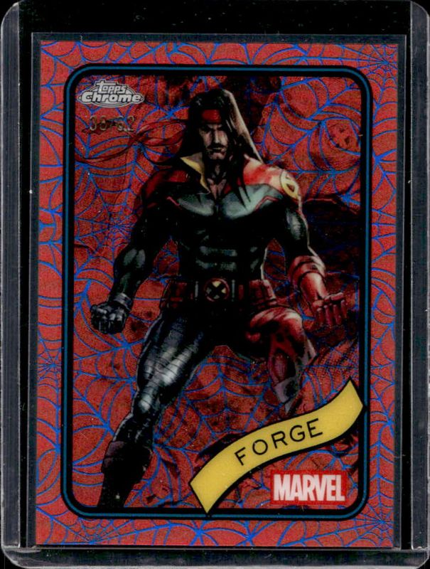 Forge 2025 Topps Chrome #50 Blue & Red Spider Web Refractor /62 RAW