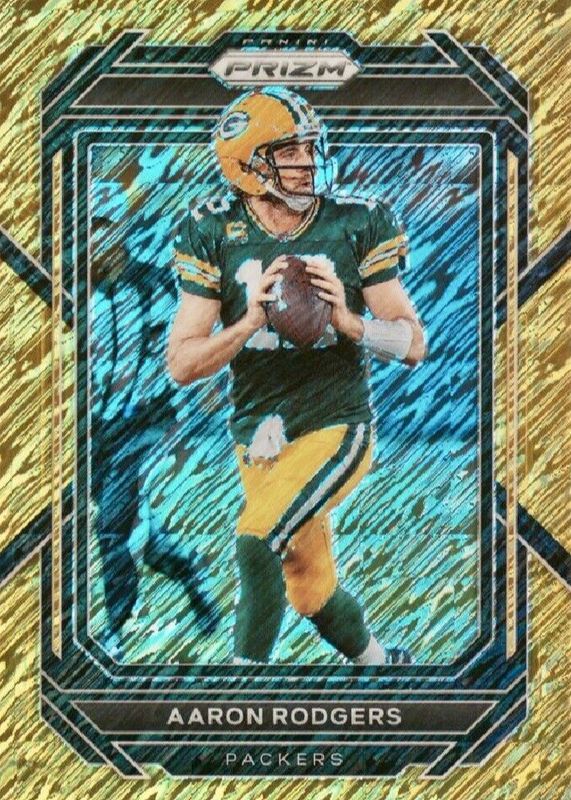 Aaron Rodgers 2022 Prizm #103 Gold Shimmer /10 PSA 10