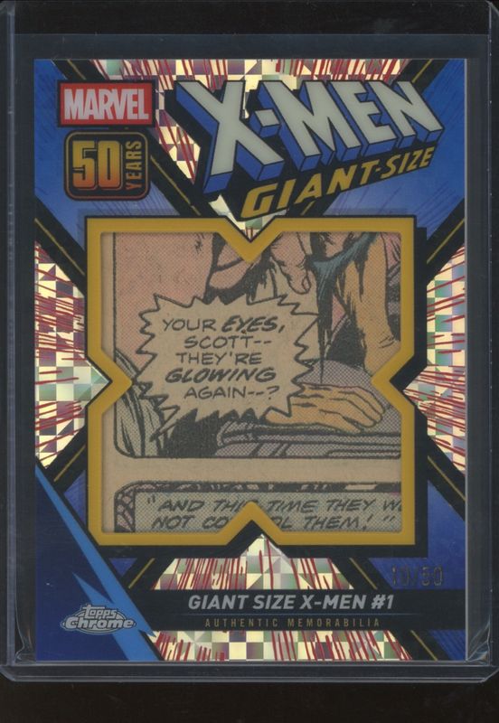 2025 Topps Chrome #XGS-1 X-Men Giant Size 50th Anniversary Relics /50