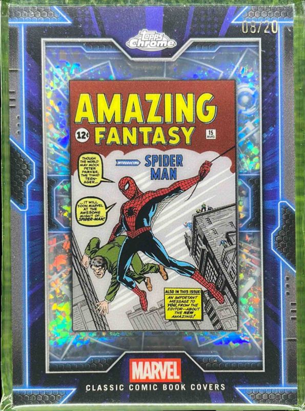 2025 Topps Chrome #CC-2 Classic Comic Book Covers Shadowbox - Mini Diamond Refractor /20