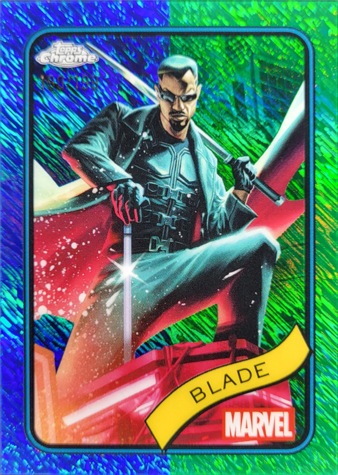Blade 2025 Topps Chrome #126 Blue & Green Shimmer Refractor /199 Price ...
