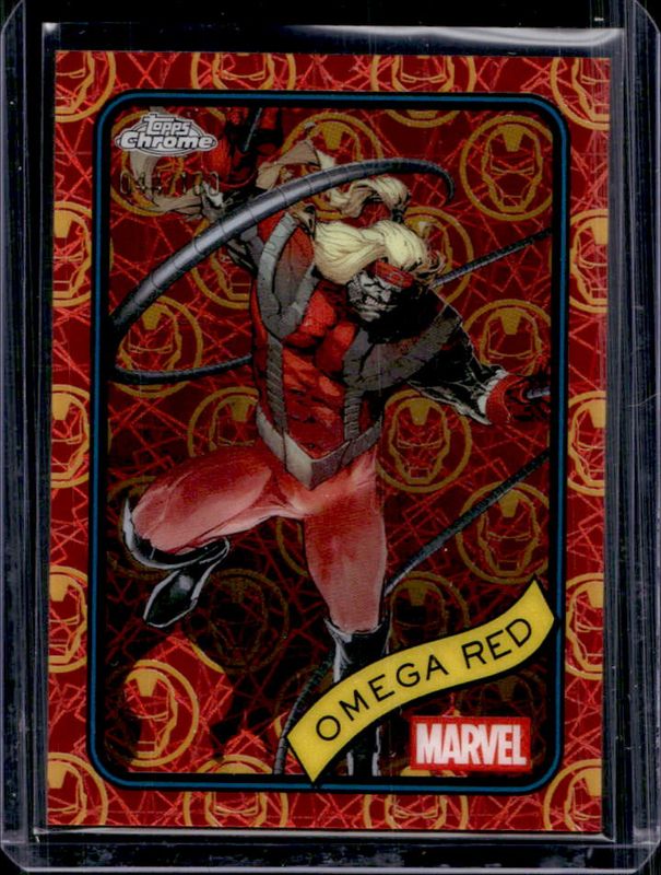 2025 Topps Chrome #15 Iron Man Red & Gold Lazer Refractor /100