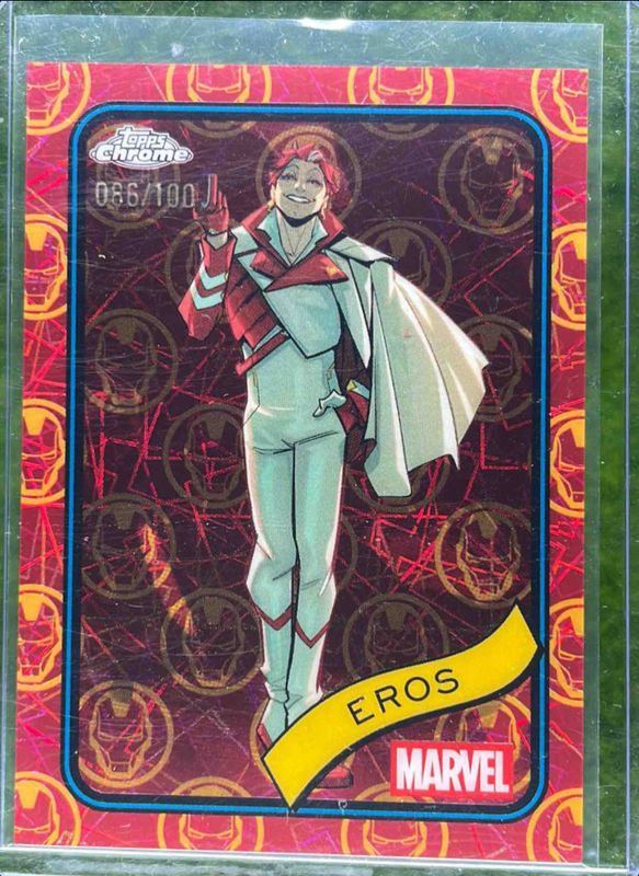 2025 Topps Chrome #3 Iron Man Red & Gold Lazer Refractor /100
