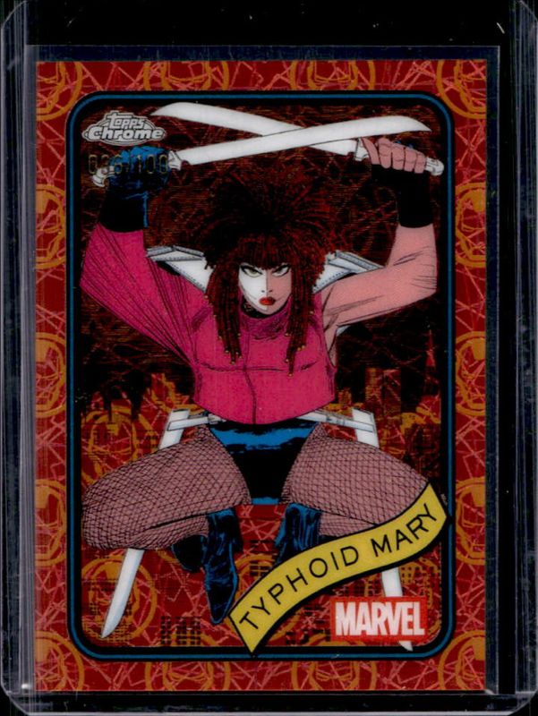 2025 Topps Chrome #123 Iron Man Red & Gold Lazer Refractor /100