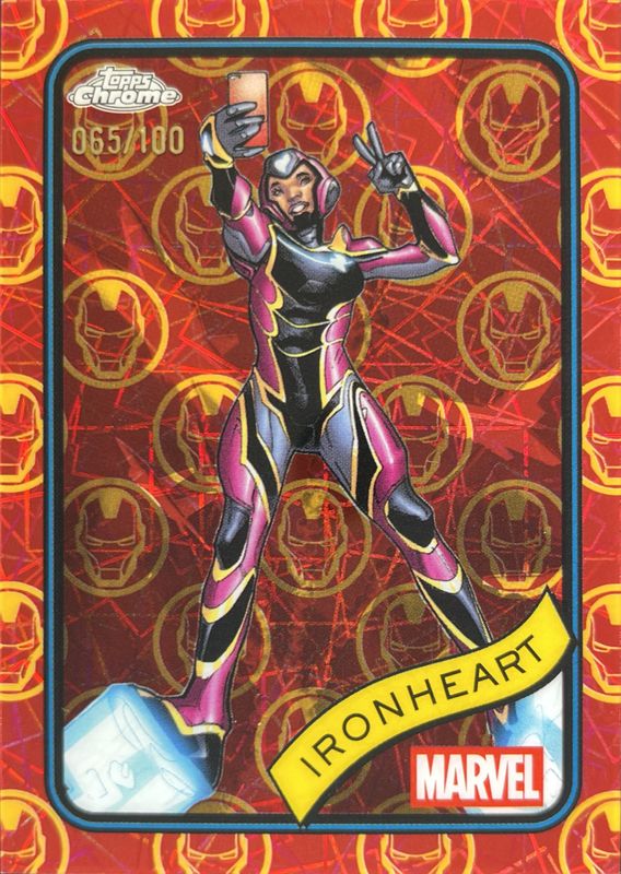 2025 Topps Chrome #71 Iron Man Red & Gold Lazer Refractor /100