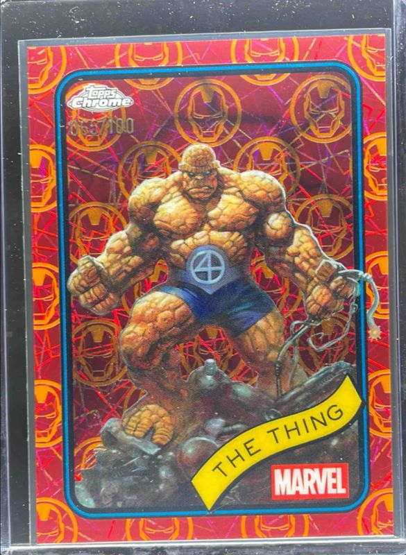 2025 Topps Chrome #109 Iron Man Red & Gold Lazer Refractor /100