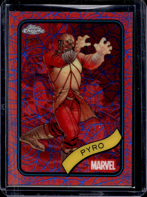 2025 Topps Chrome #66 Blue & Red Spider Web Refractor /62