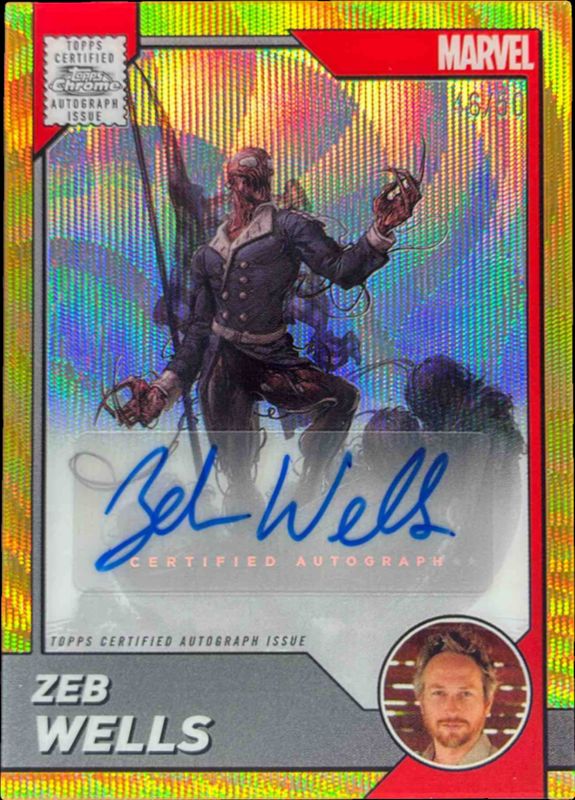 2025 Topps Chrome #AA-ZW Marvel Comic Book Artist & Writer Autographs - Gold Wave Refractor /50