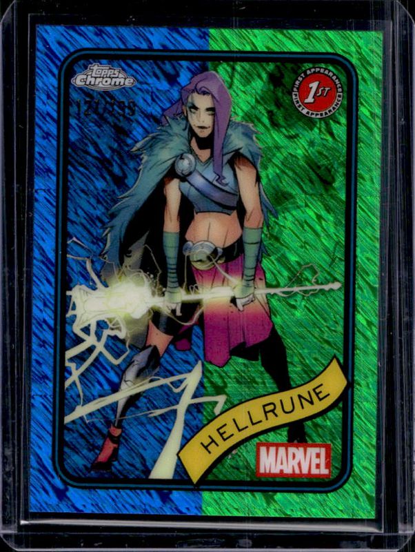 2025 Topps Chrome #199 Blue & Green Shimmer Refractor /199