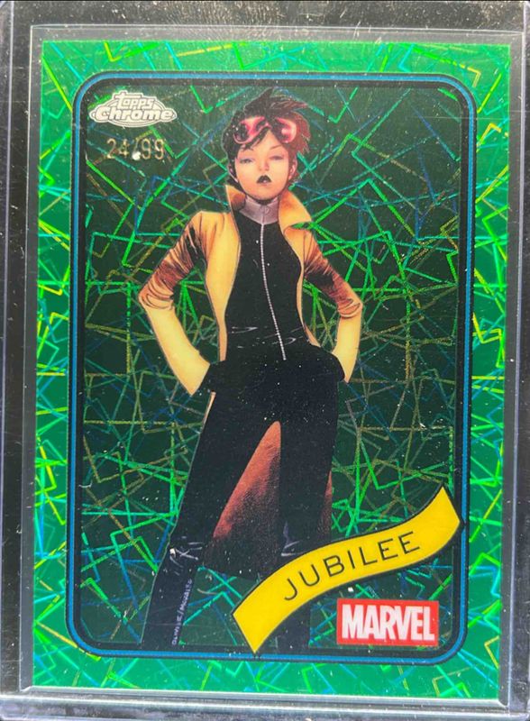 Jubilee 2025 Topps Chrome #131 Hulk Green Lazer Refractor /99 RAW