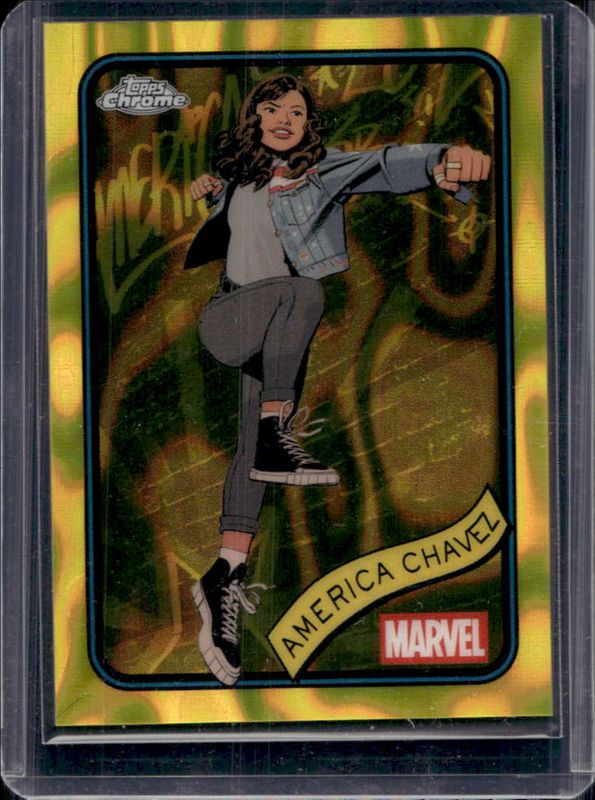 2025 Topps Chrome #153 Yellow Lava Refractor