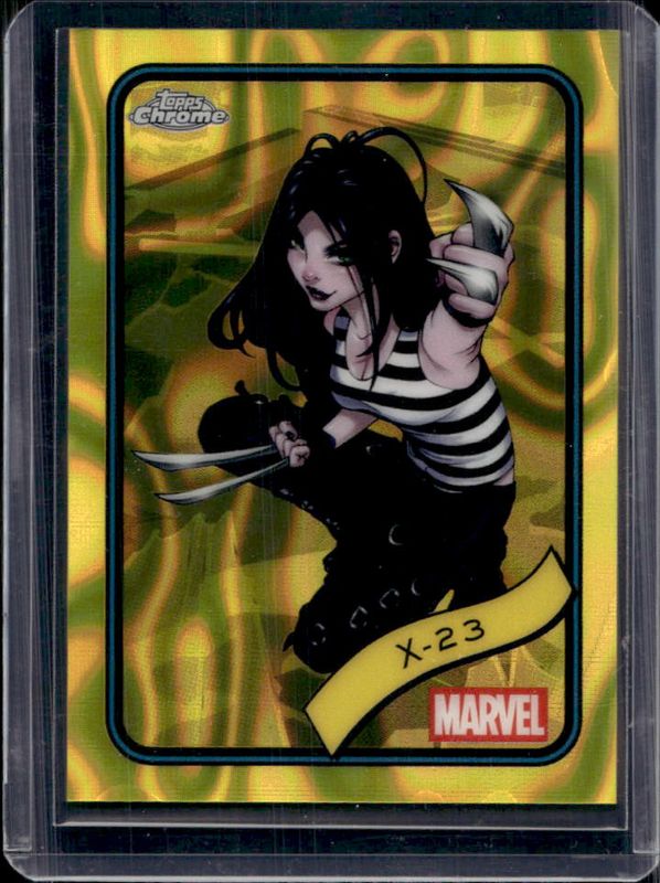 2025 Topps Chrome #122 Yellow Lava Refractor